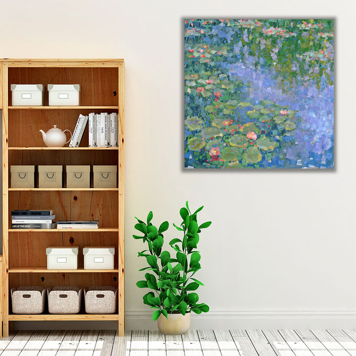 Kaleidoscopic Water Lillies II - Canvas Print Wall Art