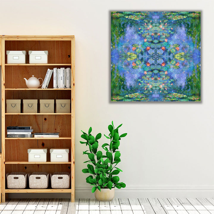 Kaleidoscopic Water Lillies III - Canvas Print Wall Art