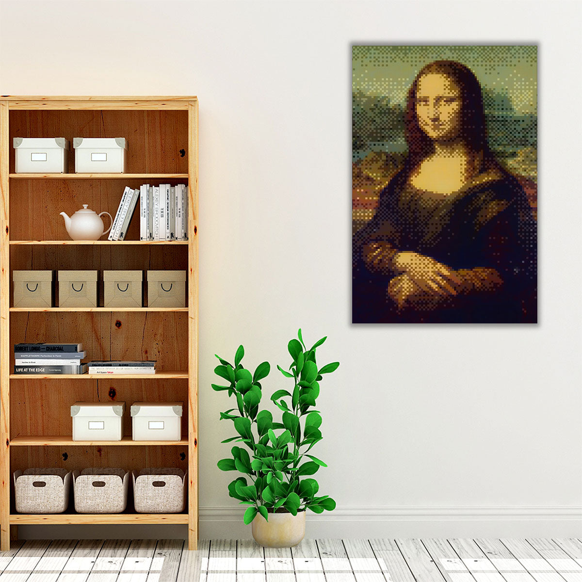 Famous Pixel Portraits II Wall Art | Mona Lisa | Victoria Barnes