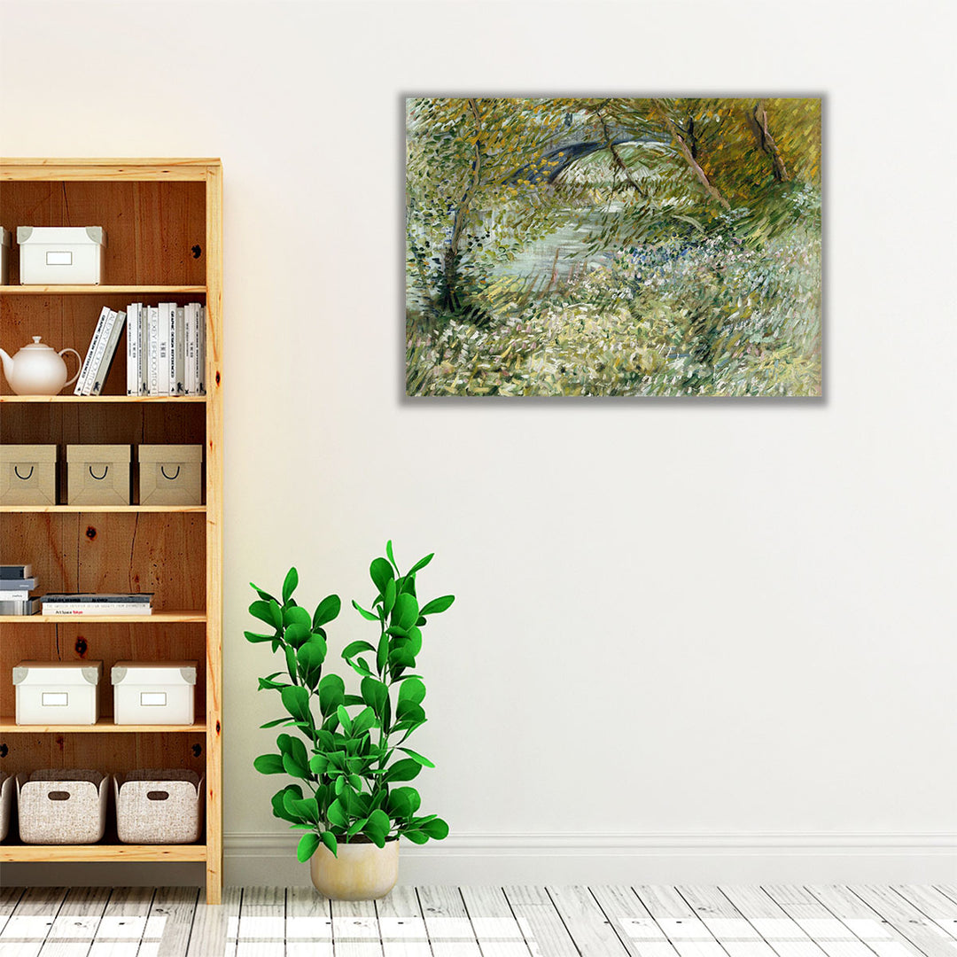 River Bank in Springtime, 1887 - Canvas Print Wall Art