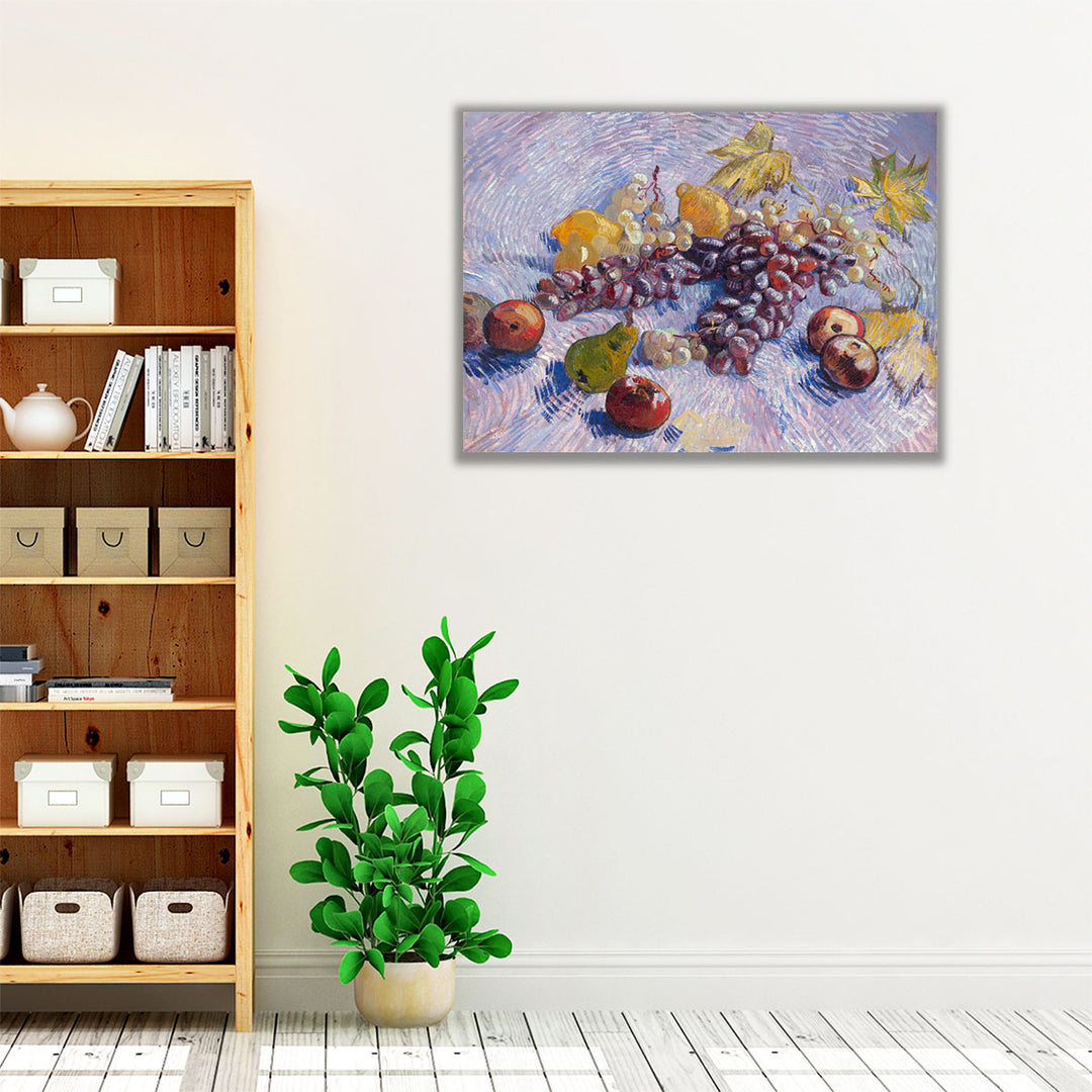 Grapes, Lemons, Pears, and Apples, 1887 - Canvas Print Wall Art