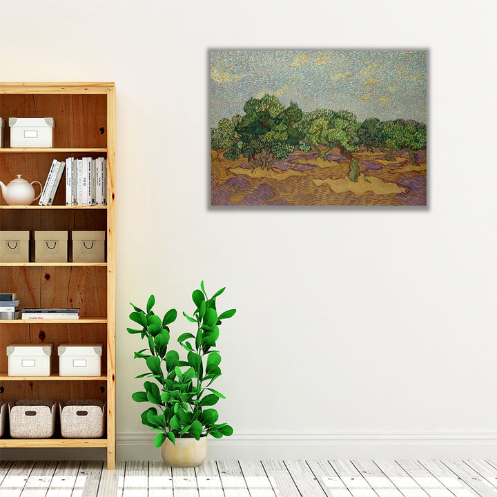 Neutral-toned nature wall art with forest and foliage