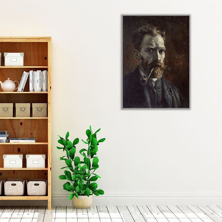 Self-Portrait with Pipe, 1886 - Canvas Print Wall Art