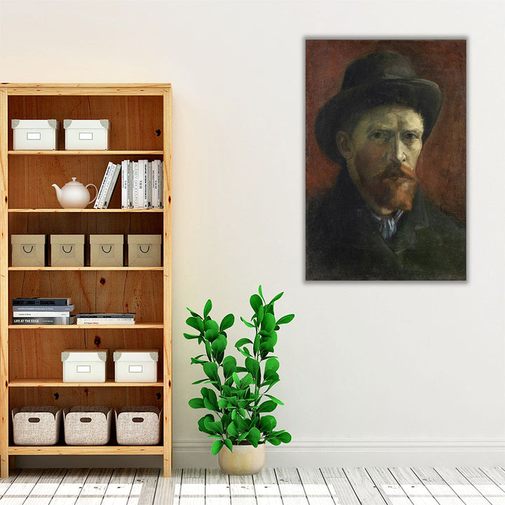 Self-Portrait with Dark Felt Hat, 1886 - Canvas Print Wall Art