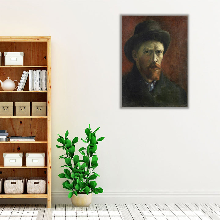 Self-Portrait with Dark Felt Hat, 1886 - Canvas Print Wall Art