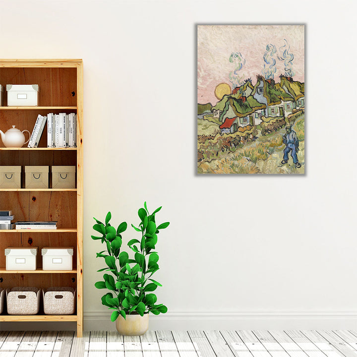 Houses and Figure, 1890 - Canvas Print Wall Art