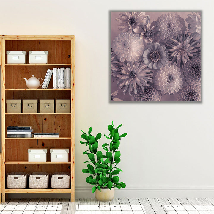 Full Frame of Mixed Flowers - Canvas Print Wall Art