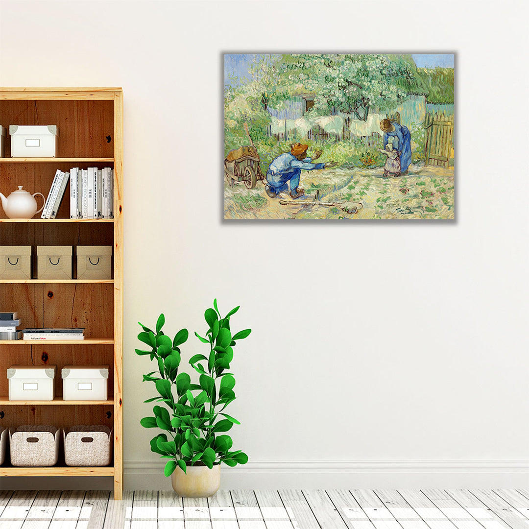 First Steps, after Millet, 1890 - Canvas Print Wall Art