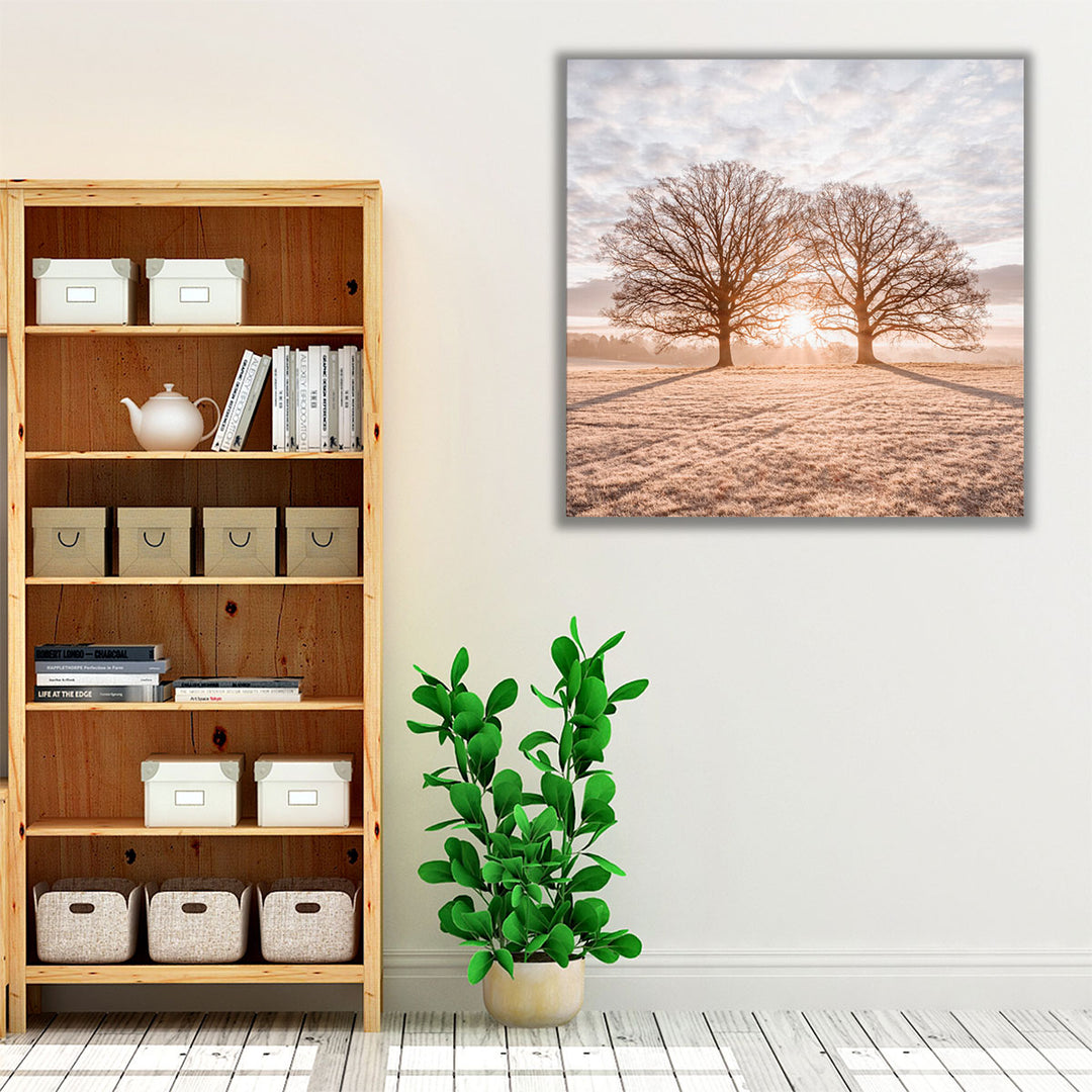 Trees in Meadow - Canvas Print Wall Art