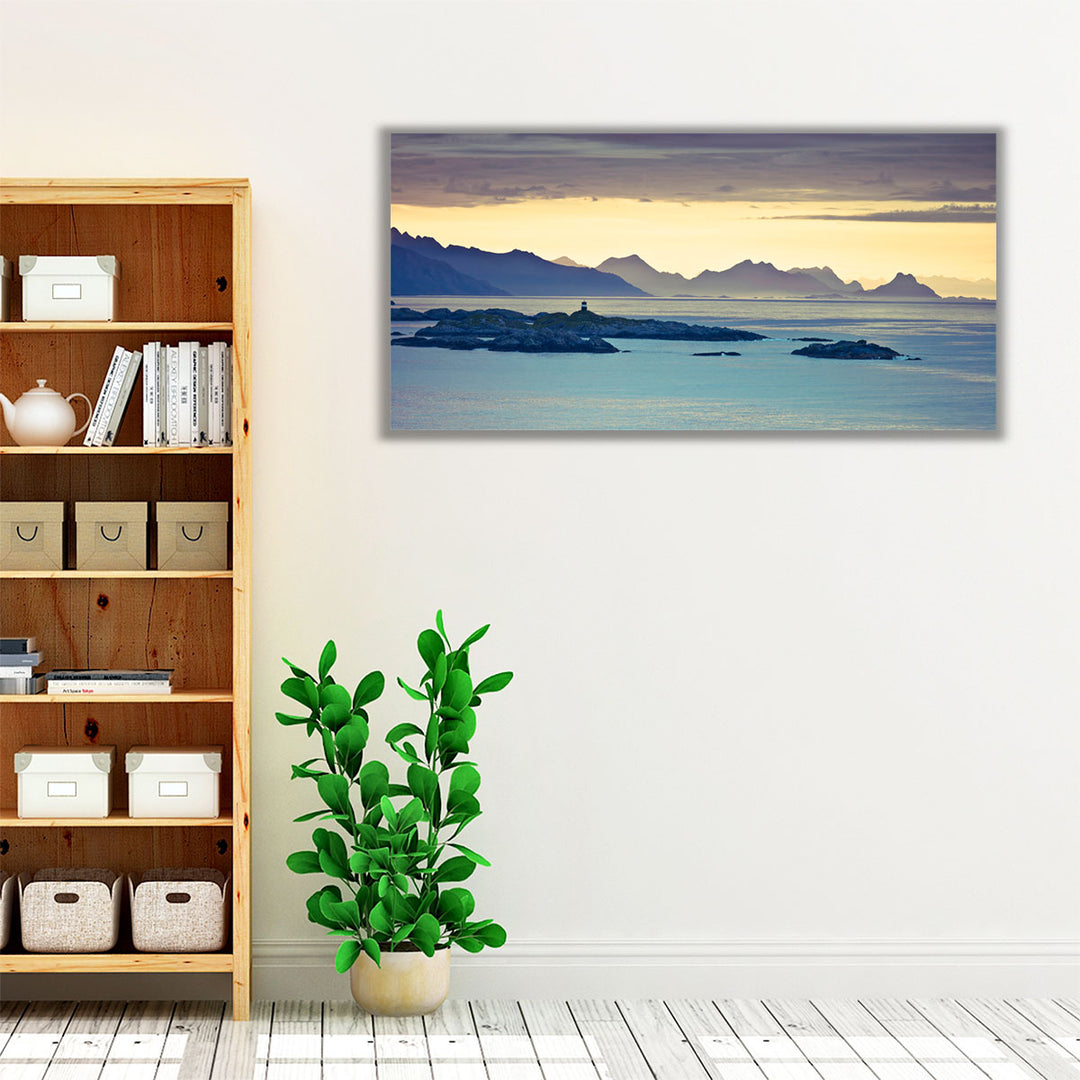 Norwegian fjord, Lofoten, Norway - Canvas Print Wall Art