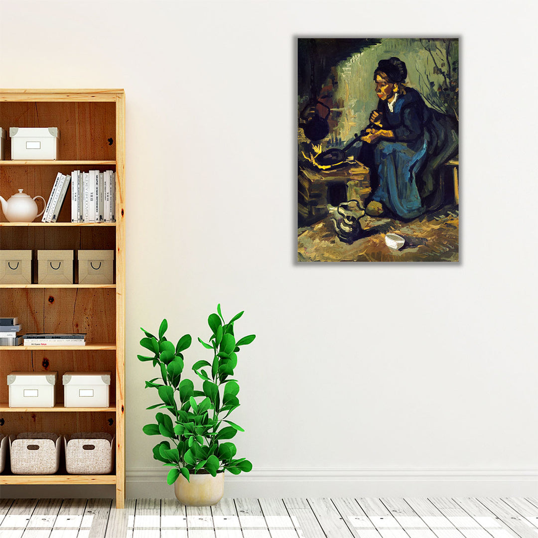 Matte paper lady portrait kitchen artwork