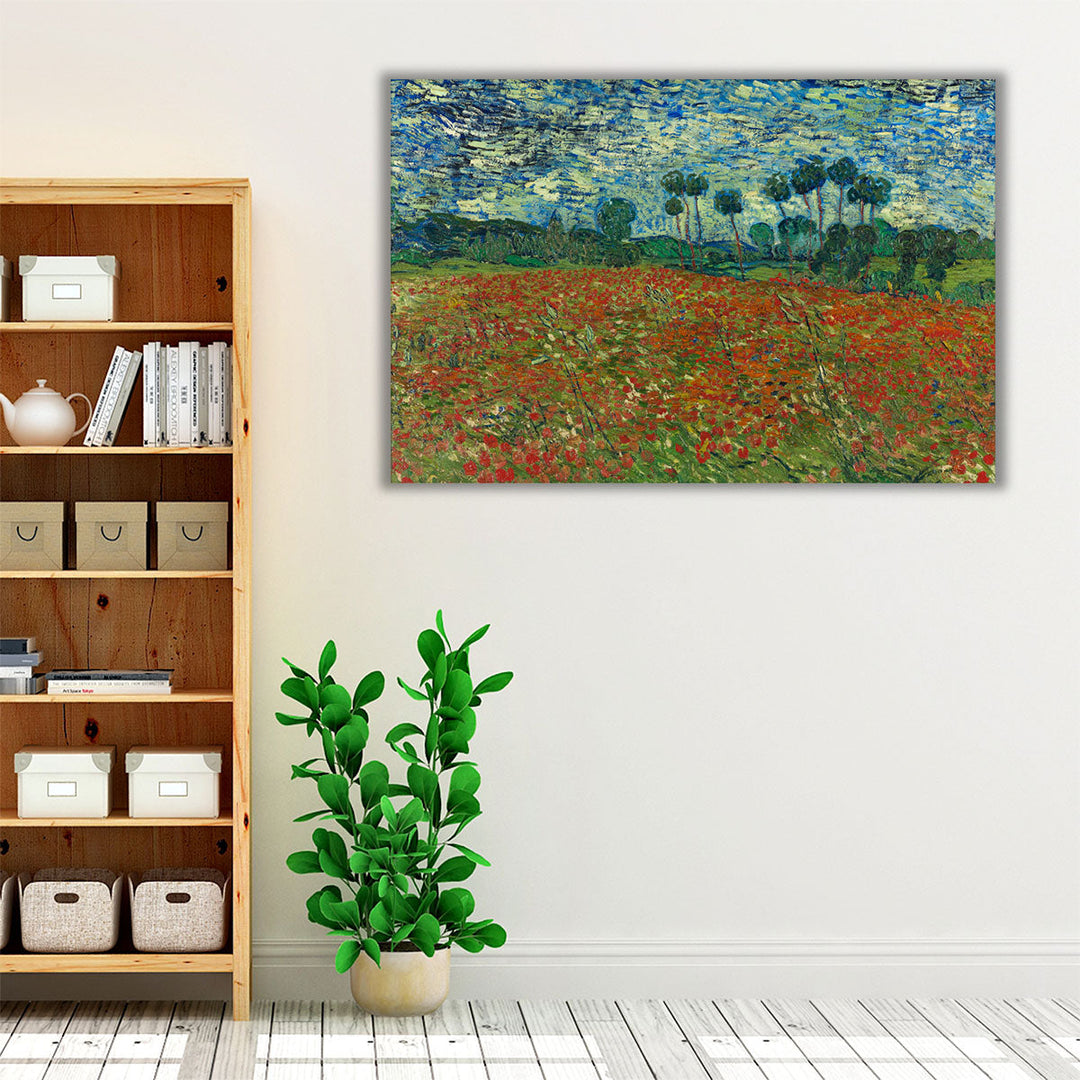 Field Of Poppies, Auvers-sur-Oise, 1890 - Canvas Print Wall Art