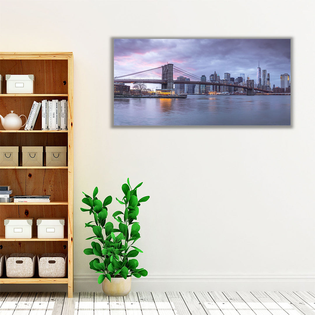 Brooklyn Bridge over East River, New York - Canvas Print Wall Art