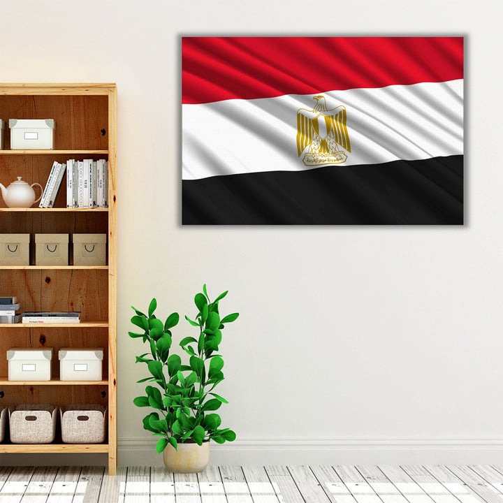 Egypt Flag Waving - Canvas Print Wall Art