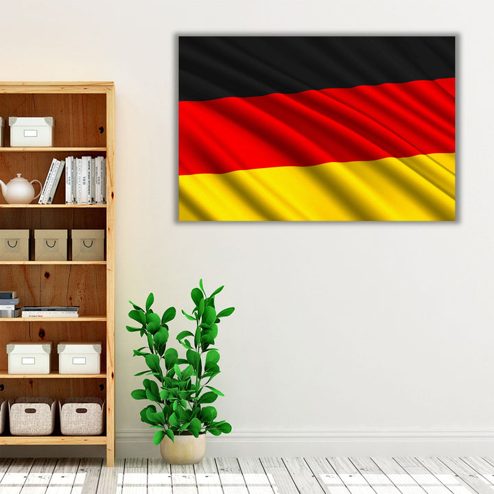 Germany Flag Waving - Canvas Print Wall Art