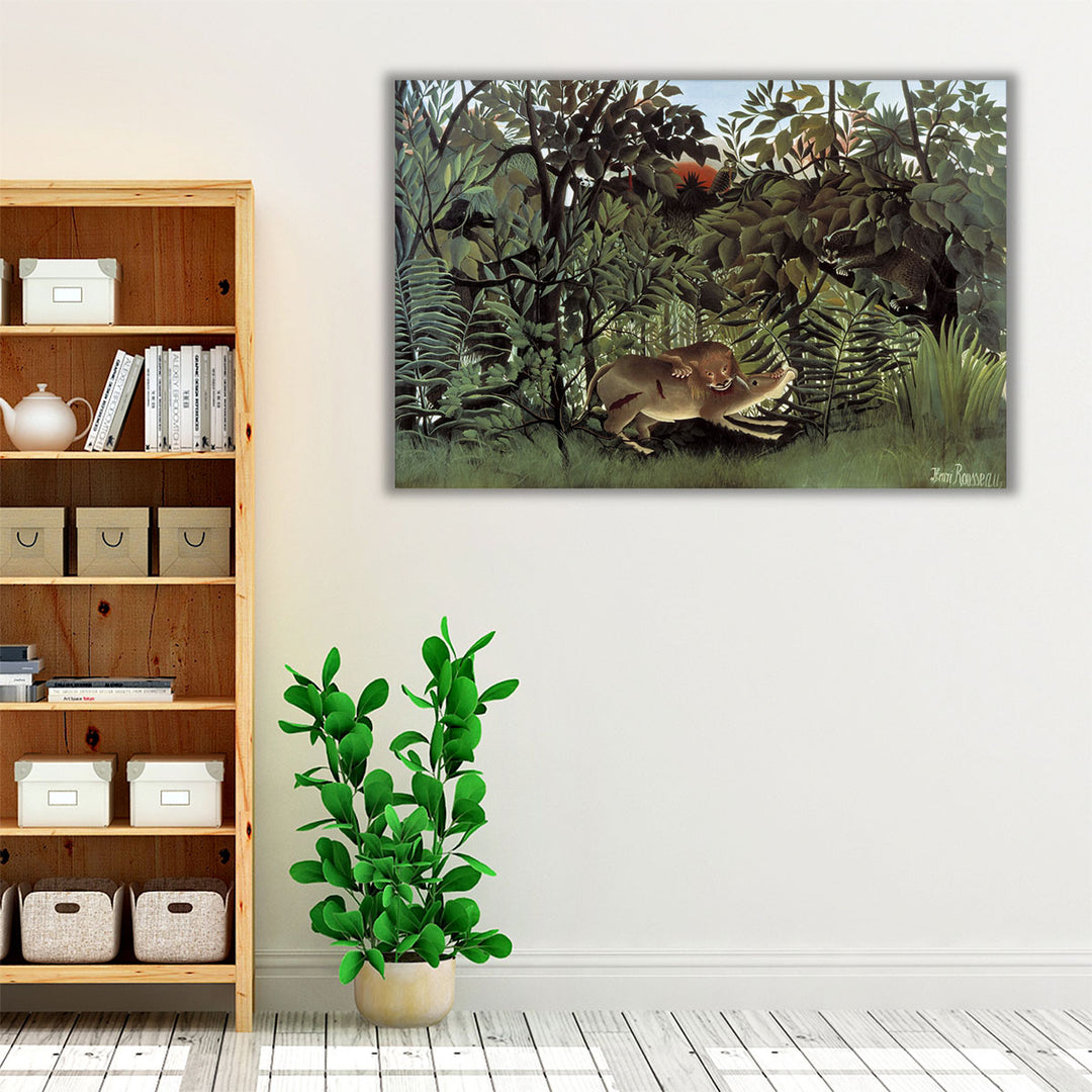 The Hungry Lion Throws Itself On The Antelope, 1905 - Canvas Print Wall Art