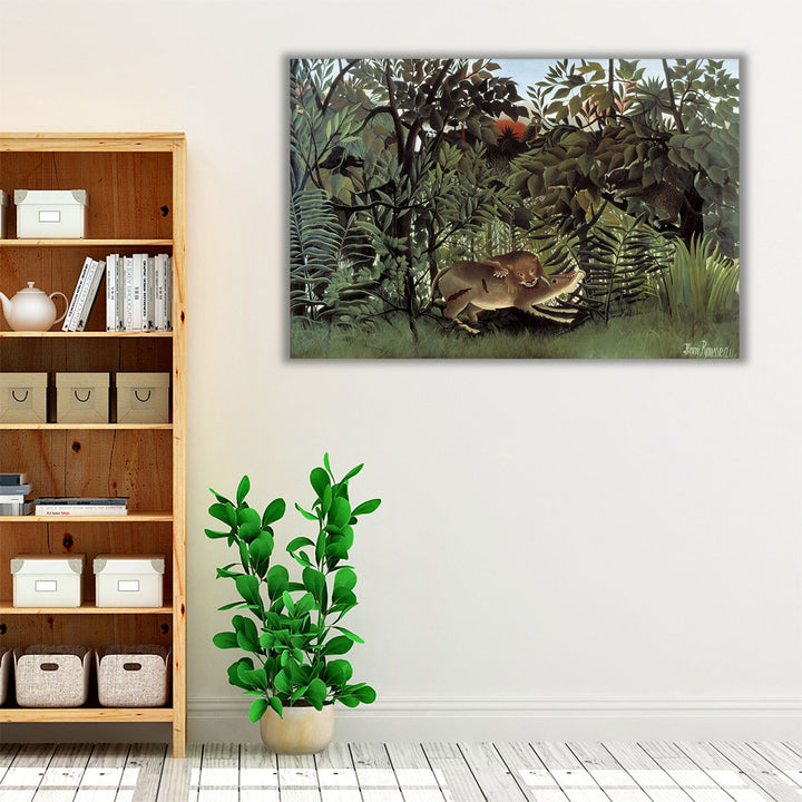 The Hungry Lion Throws Itself On The Antelope, 1905 - Canvas Print Wall Art