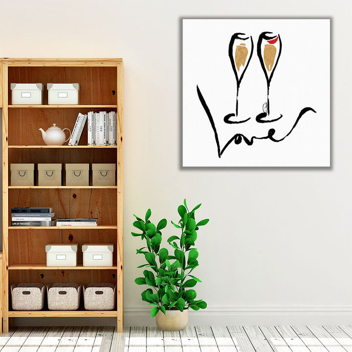 Love Champagne - Canvas Print Wall Art