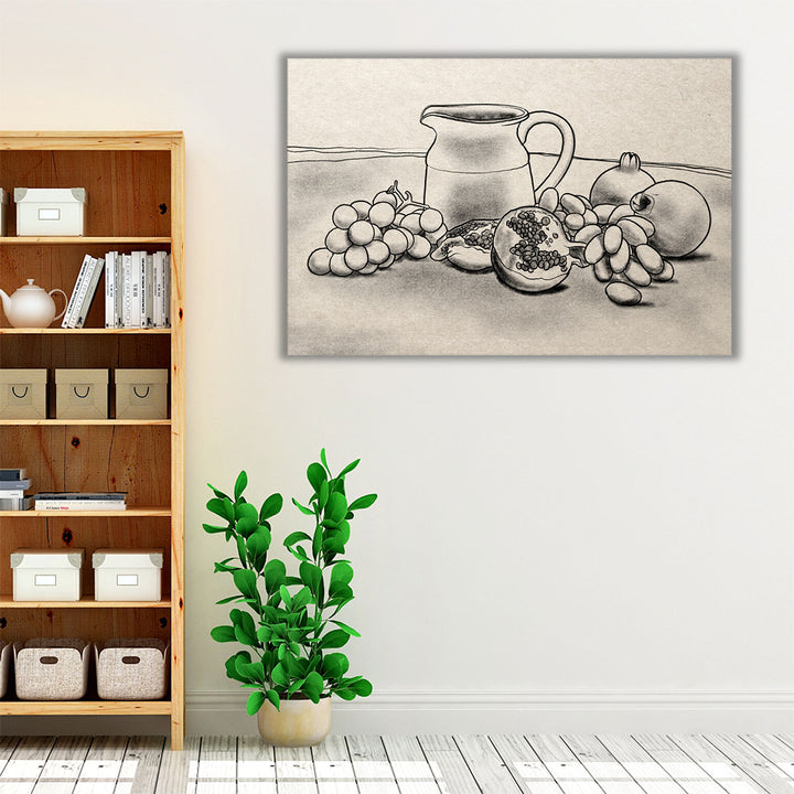 Fruits And Wine - Canvas Print Wall Art