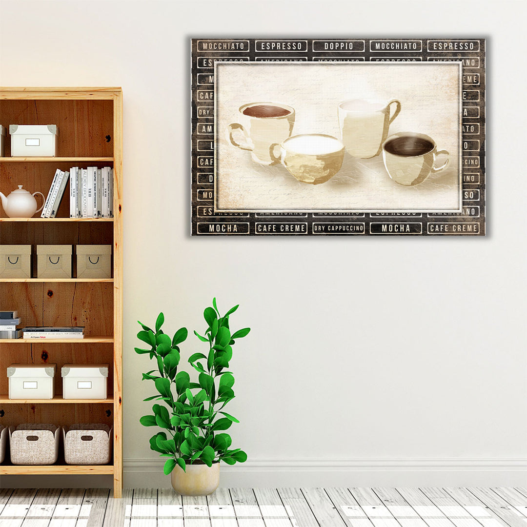 Row Of Coffee Cream - Canvas Print Wall Art