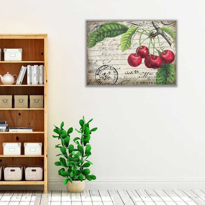 Vintage Cherries - Canvas Print Wall Art