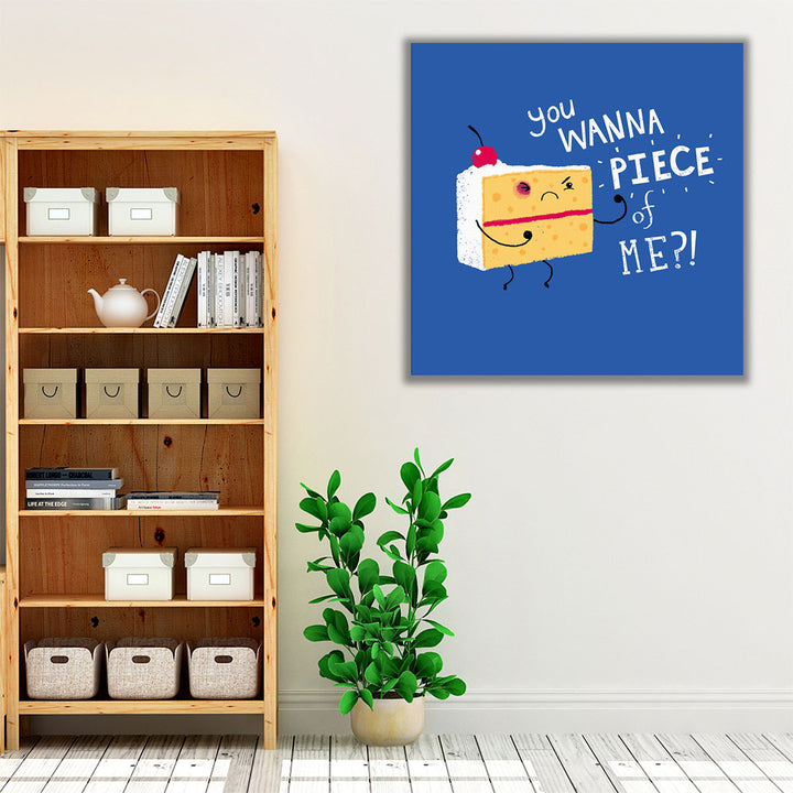 Angry Cake - Canvas Print Wall Art