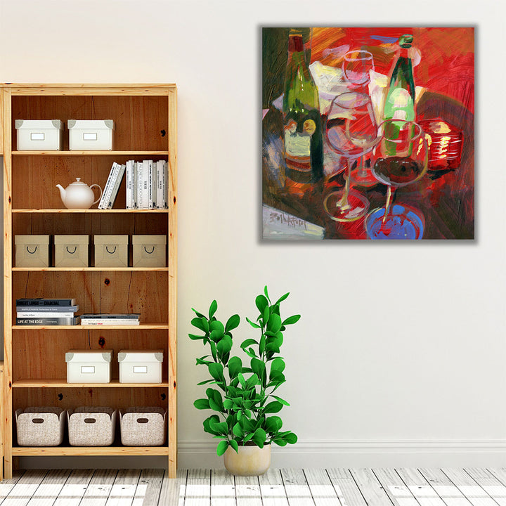 Vin Rouge Red Wine - Canvas Print Wall Art