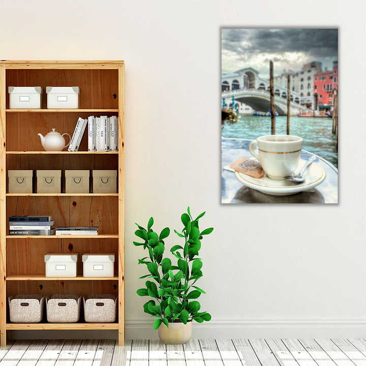 Caffe Rialto Bridge 1 - Canvas Print Wall Art
