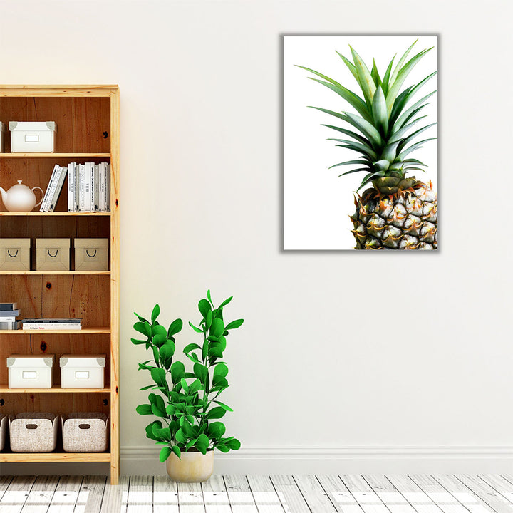 Pineapple on White - Canvas Print Wall Art