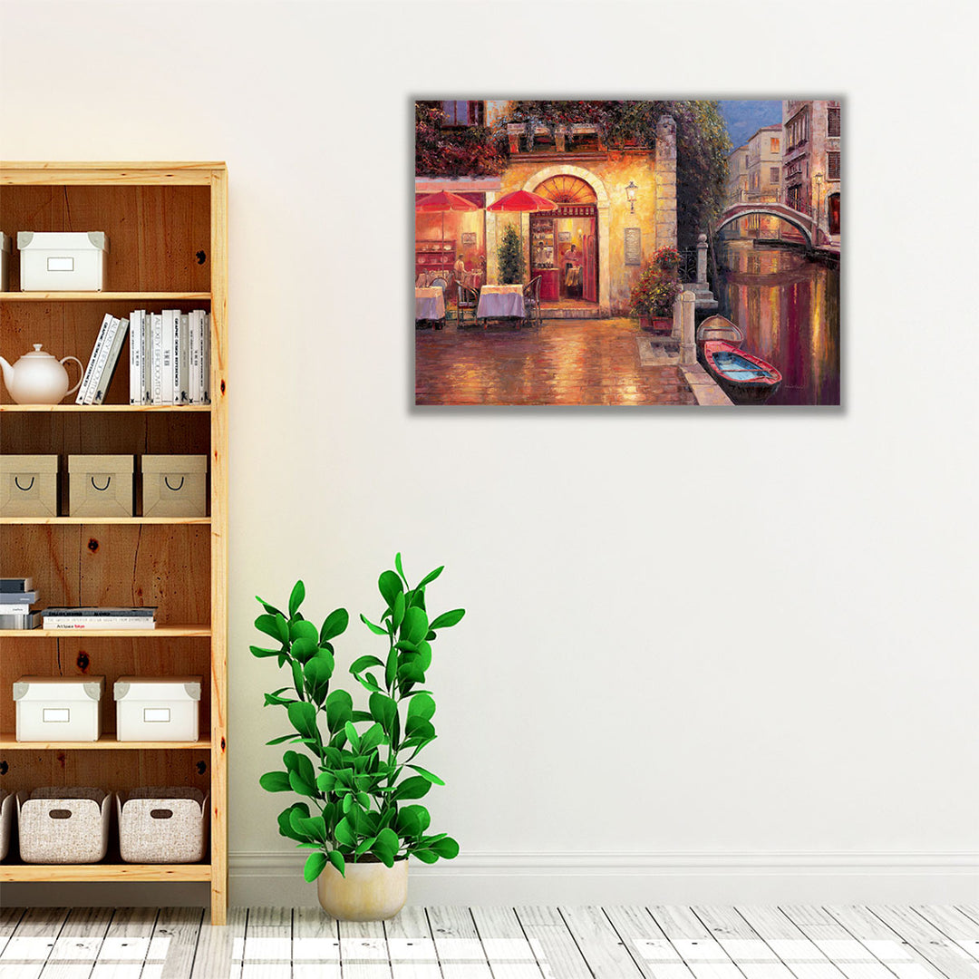 living room semi gloss canvas cityscape art