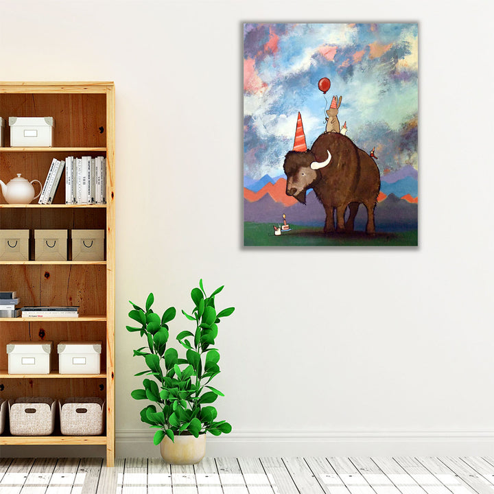 Buffalo Birthday - Canvas Print Wall Art