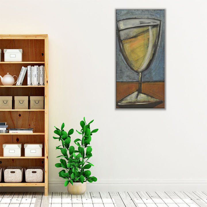 Glass Of White - Canvas Print Wall Art