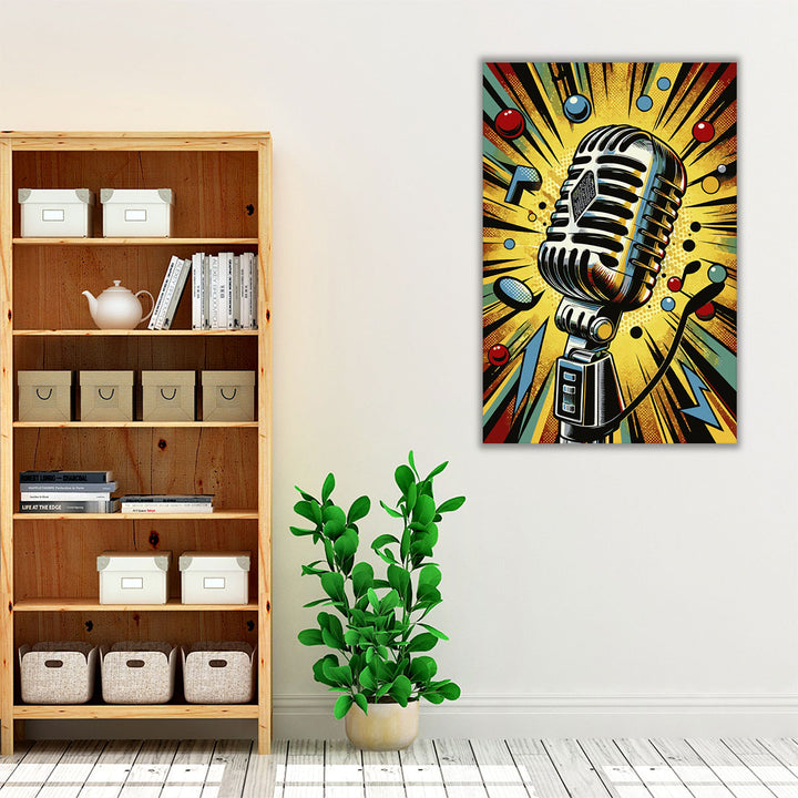 Microphone - Canvas Print Wall Art