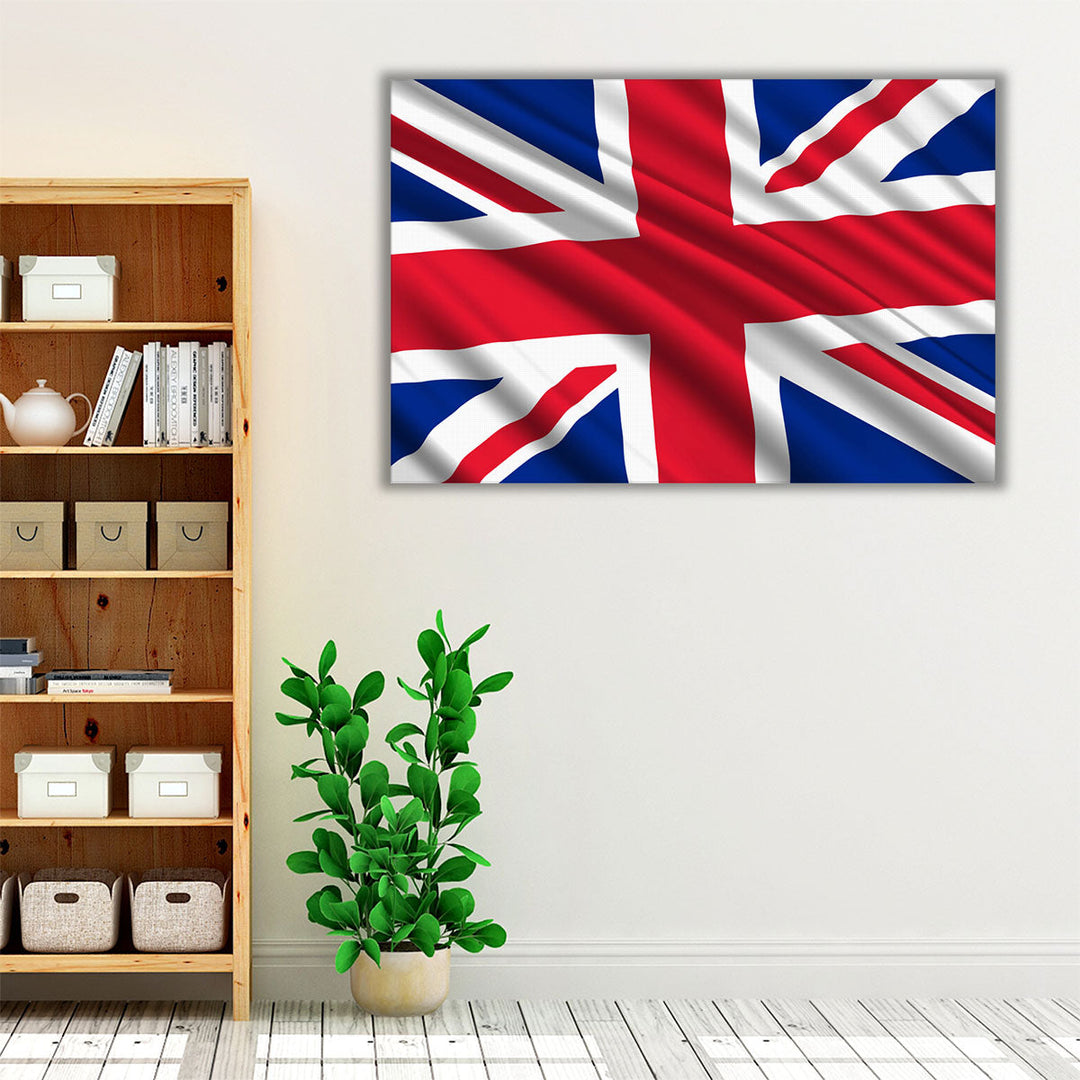 United Kingdom Flag Waving - Canvas Print Wall Art