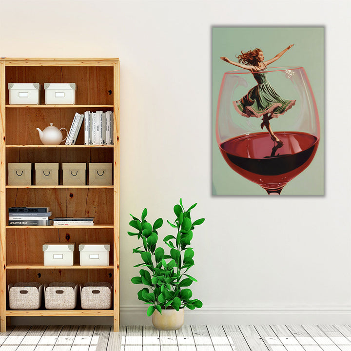 ed and green dining art – vibrant dancing scene