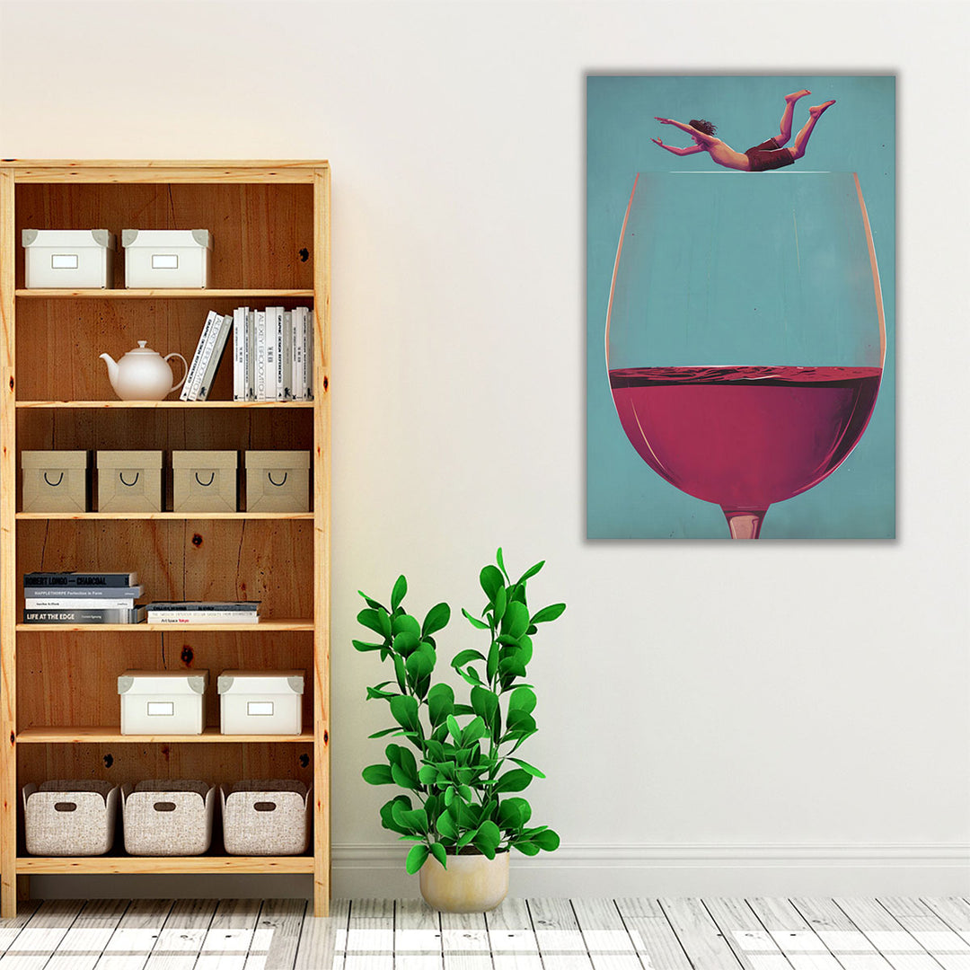 Wine Dive - Canvas Print Wall Art