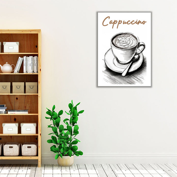 Kitchen Wrapped Canvas sleek black and white décor centerpiece
