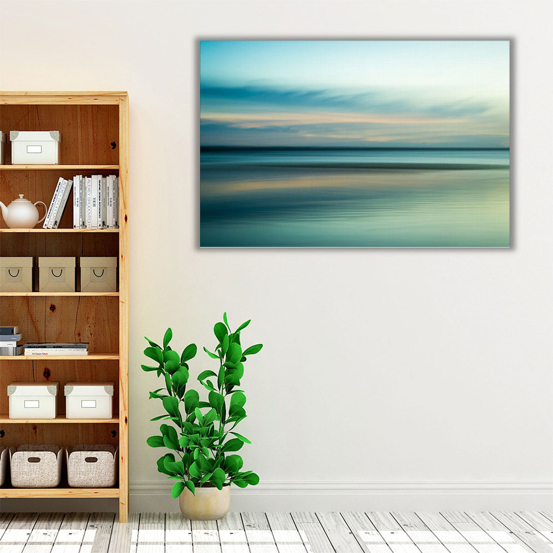 Calming Serene Ocean Abstract - Canvas Print Wall Art