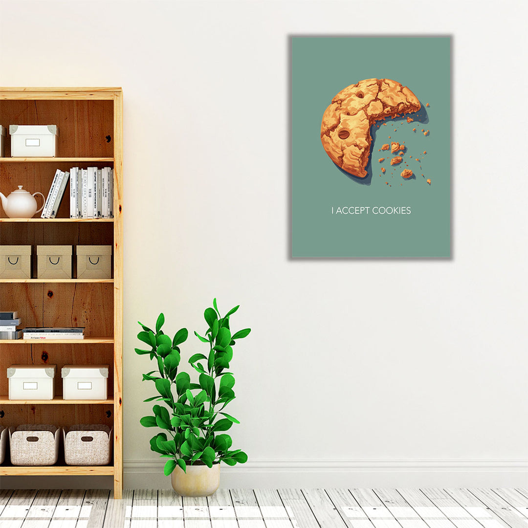 I Accept Cookies - Canvas Print Wall Art