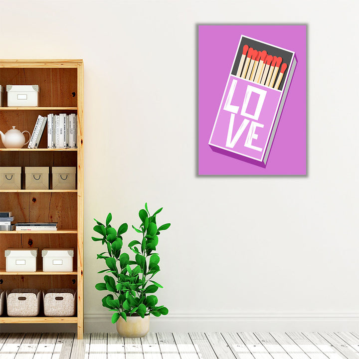 modern kitchen wall art – Love matchstick illustration