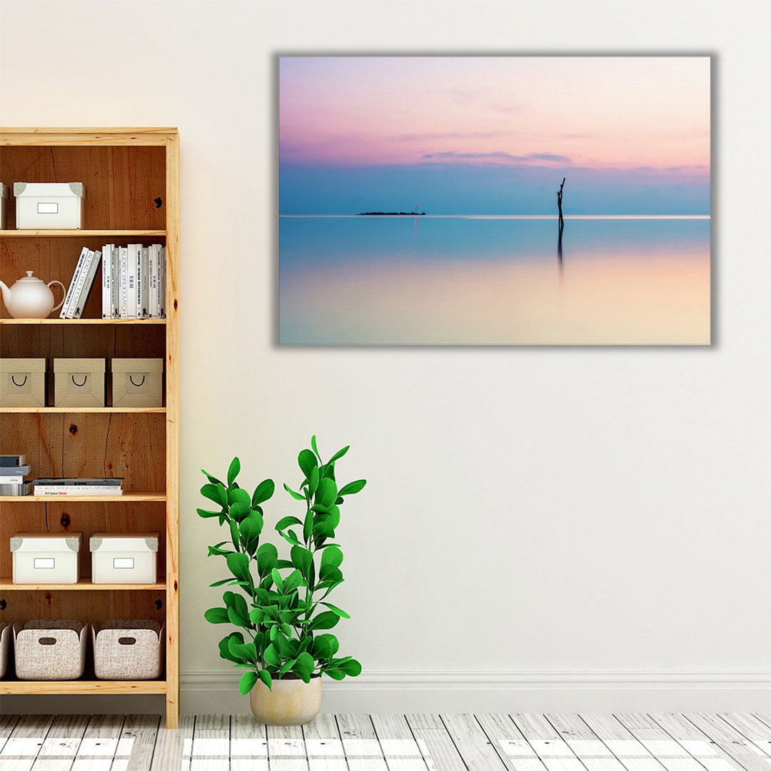 Minimalistic Sunset Seascape - Canvas Print Wall Art