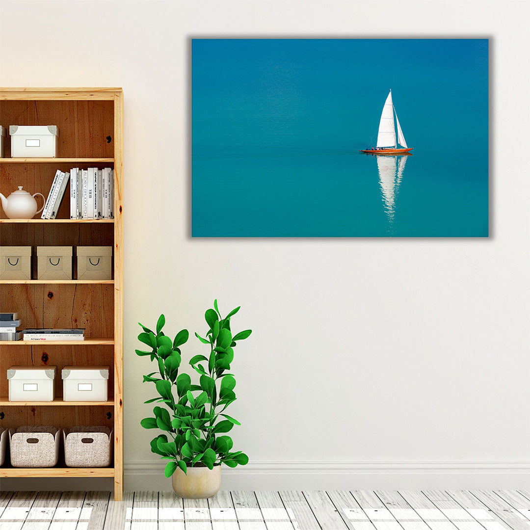 Sailboat in a Sea - Canvas Print Wall Art