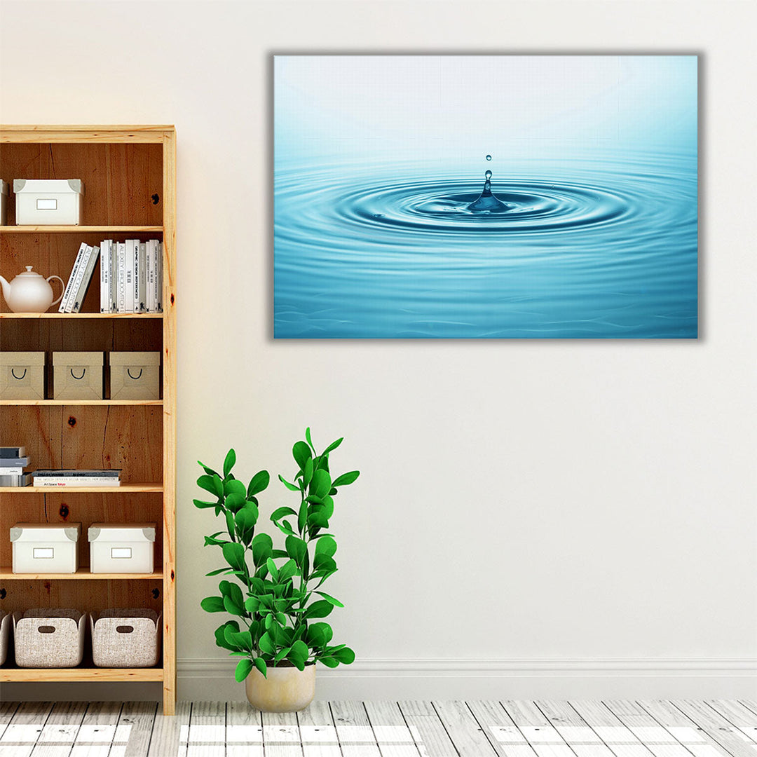 Water Drop and Splash - Canvas Print Wall Art