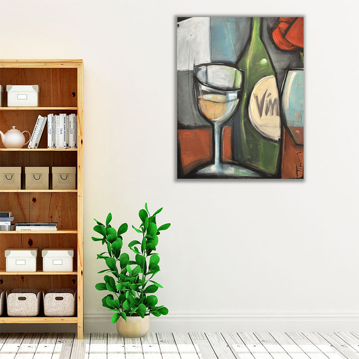 Wine Bottled Poetry - Canvas Print Wall Art