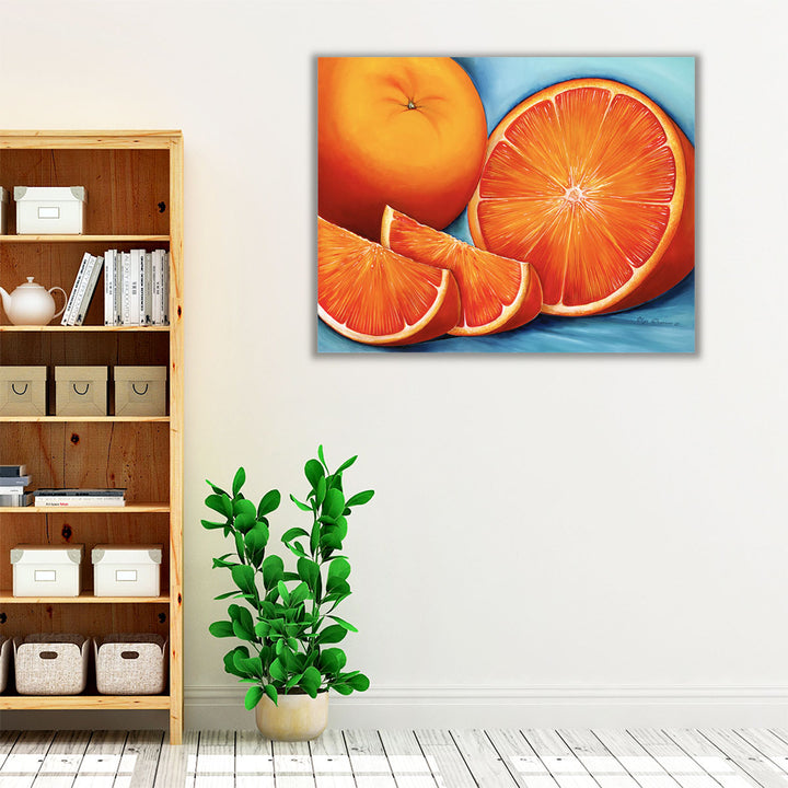Kitchen wrapped canvas bright citrus décor
