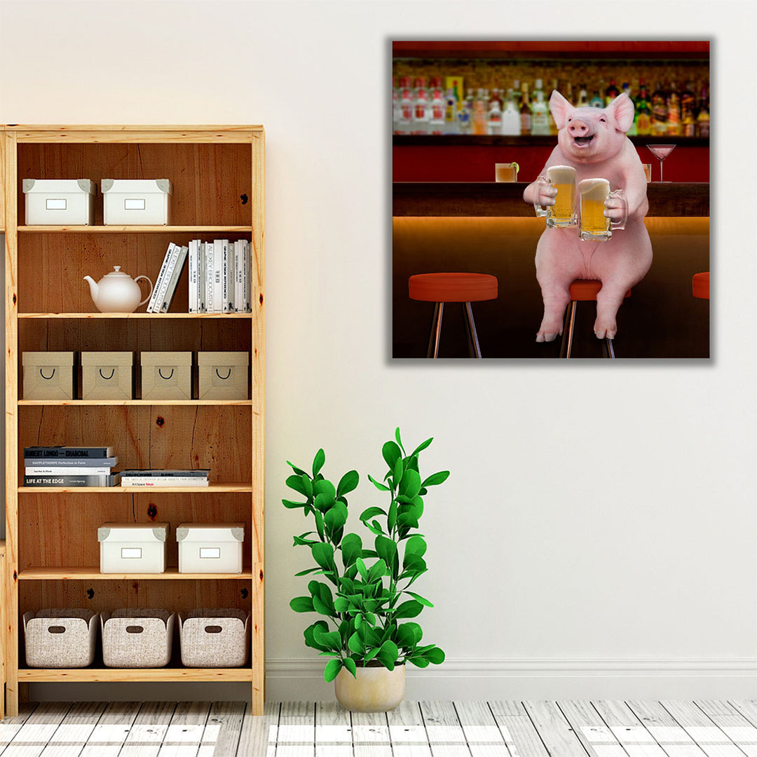 Beer Hog - Canvas Print Wall Art