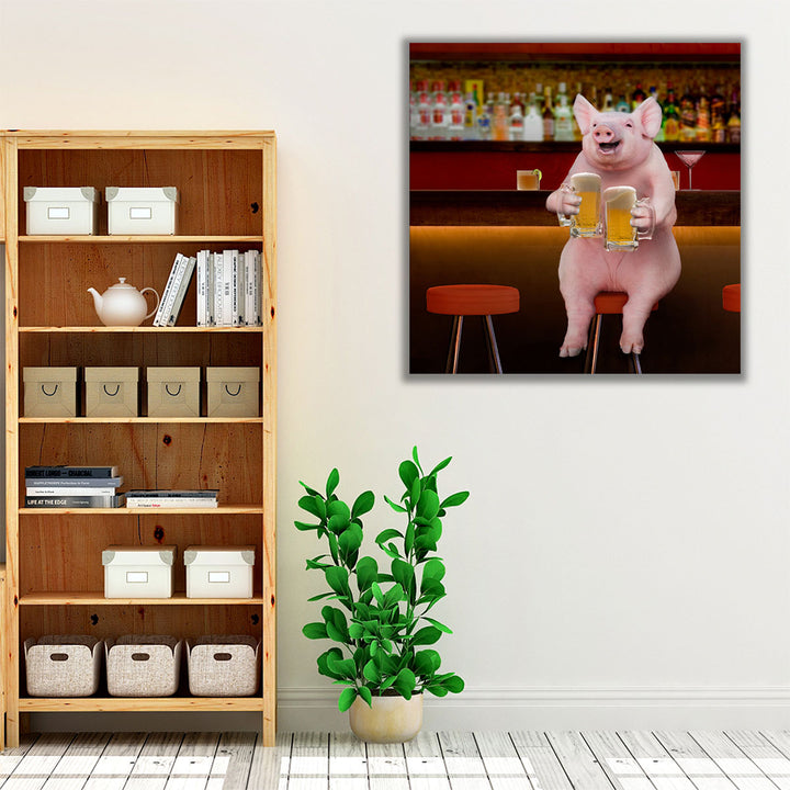 Beer Hog - Canvas Print Wall Art