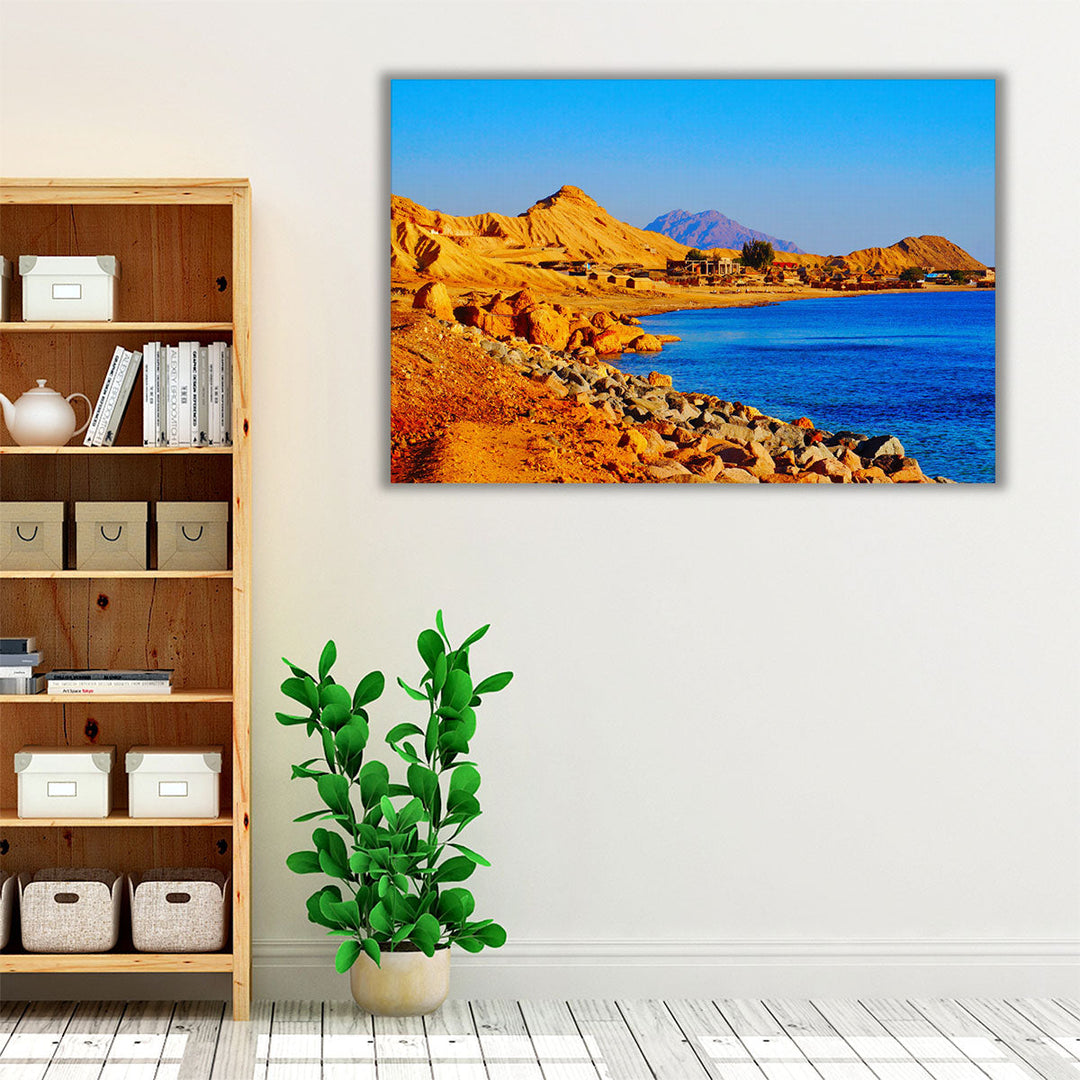 Beautiful Sandy Beach in Sinai Peninsula, Egypt - Canvas Print Wall Art