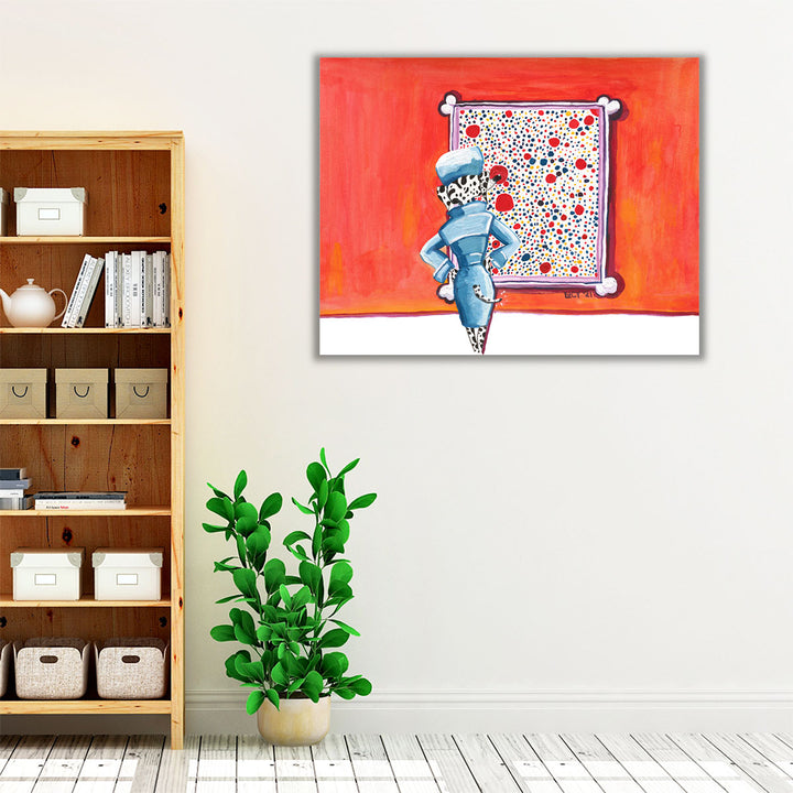 Miss Indognito Does Pointillism - Canvas Print Wall Art