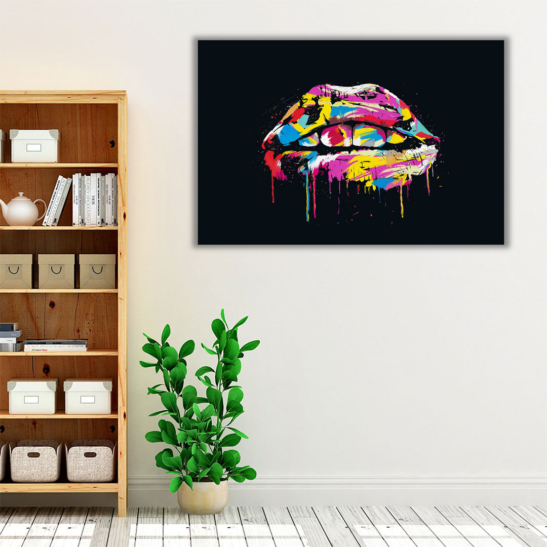 Colorful Lips - Canvas Print Wall Art